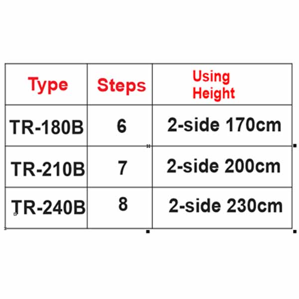 Aluminium double sided ladders